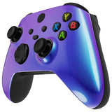 eXtremeRate FaceMag Chameleon Purple Blue Magnetic Replacement Front Housing Shell for Xbox Series X & S Controller, DIY Faceplate Cover for Xbox Core Controller Model 1914 - Controller NOT Included - MX3P3005