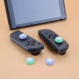 PlayVital Switch Joystick Caps, Switch Lite Thumbstick Caps, Silicone Analog Cover for Joycon of Switch OLED, Thumb Grip Rocker Caps for Nintendo Switch & Switch Lite - Mint Green & Light - NJM1003