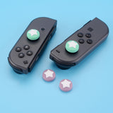 PlayVital Switch Joystick Caps, Switch Lite Thumbstick Caps, Silicone Analog Cover for Joycon of Switch OLED, Thumb Grip Rocker Caps for Nintendo Switch & Switch Lite - Dark Grayish Violet & Mint Green - NJM1007