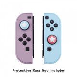 PlayVital Switch Joystick Caps, Switch Lite Thumbstick Caps, Silicone Analog Cover for Joycon of Switch OLED, Thumb Grip Rocker Caps for Nintendo Switch & Switch Lite - Indian Red & Heaven Blue - NJM1008