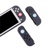 PlayVital Switch Joystick Caps, Switch Lite Thumbstick Caps, Silicone Analog Cover for Joycon of Switch OLED, Thumb Grip Rocker Caps for Nintendo Switch & Switch Lite - Indian Red & Heaven Blue - NJM1008