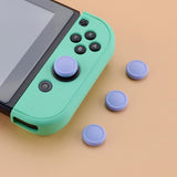 PlayVital Switch Joystick Caps, Switch Lite Thumbstick Caps, Silicone Analog Cover for Joycon of Switch OLED, Thumb Grip Rocker Caps for Nintendo Switch & Switch Lite - 4 Pcs Light Violet- NJM1014