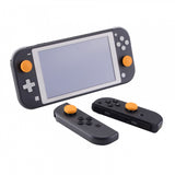 eXtremeRate PlayVital Switch Joystick Caps, Switch Lite Thumbstick Caps, Silicone Analog Cover for Switch OLED Joycon Thumb Grip Rocker Caps for Nintendo Switch & Switch Lite - 4 Pcs Caution Yellow - NJM1015