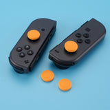 eXtremeRate PlayVital Switch Joystick Caps, Switch Lite Thumbstick Caps, Silicone Analog Cover for Switch OLED Joycon Thumb Grip Rocker Caps for Nintendo Switch & Switch Lite - 4 Pcs Caution Yellow - NJM1015