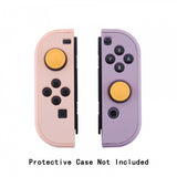 eXtremeRate PlayVital Switch Joystick Caps, Switch Lite Thumbstick Caps, Silicone Analog Cover for Switch OLED Joycon Thumb Grip Rocker Caps for Nintendo Switch & Switch Lite - 4 Pcs Caution Yellow - NJM1015