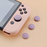 PlayVital Switch Joystick Caps, Switch Lite Thumbstick Caps, Silicone Analog Cover for Joycon of Switch OLED, Thumb Grip Rocker Caps for Nintendo Switch & Switch Lite - 4 Pcs Dark Grayish Violet - NJM1017