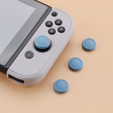 PlayVital Switch Joystick Caps, Switch Lite Thumbstick Caps, Silicone Analog Cover for Joycon of Switch OLED, Thumb Grip Rocker Caps for Nintendo Switch & Switch Lite - 4 Pcs Airforce Blue - NJM1019