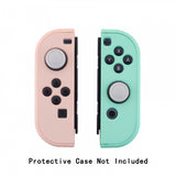 PlayVital Switch Joystick Caps, Switch Lite Thumbstick Caps, Silicone Analog Cover for Joycon of Switch OLED, Thumb Grip Rocker Caps for Nintendo Switch & Switch Lite -  4 Pcs Light Gray - NJM1021