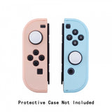 PlayVital Switch Joystick Caps, Switch Lite Thumbstick Caps, Silicone Analog Cover for Joycon of Switch OLED, Thumb Grip Rocker Caps for Nintendo Switch & Switch Lite - 4 Pcs White - NJM1022
