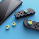 PlayVital Cheese & Pudding Cute Switch Thumb Grip Caps, Heaven Blue Joystick Caps for Nintendo Switch Lite, Silicone Analog Cover Thumbstick Grips for Joycon of Switch OLED - NJM1096