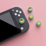 PlayVital Cheese & Pudding Cute Switch Thumb Grip Caps, Seafoam Green Joystick Caps for Nintendo Switch Lite, Silicone Analog Cover Thumbstick Grips for Joycon of Switch OLED - NJM1097