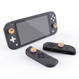 PlayVital Cheese & Pudding Cute Switch Thumb Grip Caps, Pale Red Joystick Caps for Nintendo Switch Lite, Silicone Analog Cover Thumbstick Grips for Joycon of Switch OLED - NJM1098