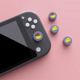 PlayVital Cheese & Pudding Cute Switch Thumb Grip Caps, Light Violet Joystick Caps for Nintendo Switch Lite, Silicone Analog Cover Thumbstick Grips for Joycon of Switch OLED - NJM1099