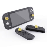 PlayVital Cheese & Pudding Cute Switch Thumb Grip Caps, Cream Yellow Joystick Caps for NS Switch Lite, Silicone Analog Cover Thumbstick Grips for Joycon of Switch OLED - NJM1101