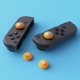 PlayVital Ice Cream Cute Switch Thumb Grip Caps, Caution Yellow Joystick Caps for NS Switch Lite, Silicone Analog Cover Thumbstick Grips for Joycon of Switch OLED - NJM1106