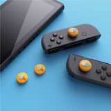 PlayVital Ice Cream Cute Switch Thumb Grip Caps, Caution Yellow Joystick Caps for NS Switch Lite, Silicone Analog Cover Thumbstick Grips for Joycon of Switch OLED - NJM1106