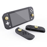 PlayVital Ice Cream Cute Switch Thumb Grip Caps, Cream Yellow Joystick Caps for NS Switch Lite, Silicone Analog Cover Thumbstick Grips for Joycon of Switch OLED - NJM1107