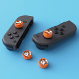 PlayVital Kitten & Doggie Cute Switch Thumb Grip Caps, Orange Joystick Caps for NS Switch Lite, Silicone Analog Cover Thumbstick Grips for Joycon of Switch OLED - NJM1109