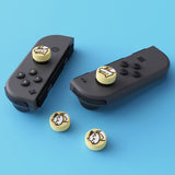 PlayVital Kitten & Doggie Cute Switch Thumb Grip Caps, Cream Yellow Joystick Caps for NS Switch Lite, Silicone Analog Cover Thumbstick Grips for Joycon of Switch OLED - NJM1115