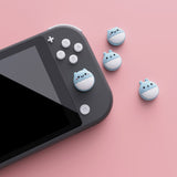 PlayVital Rabbit & Squirrel Cute Switch Thumb Grip Caps, Heaven Blue Joystick Caps for NS Switch Lite, Silicone Analog Cover Thumbstick Grips for Joycon of Switch OLED - NJM1117