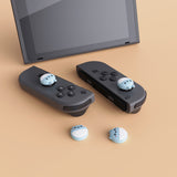 PlayVital Rabbit & Squirrel Cute Switch Thumb Grip Caps, Heaven Blue Joystick Caps for NS Switch Lite, Silicone Analog Cover Thumbstick Grips for Joycon of Switch OLED - NJM1117