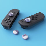 PlayVital Rabbit & Squirrel Cute Switch Thumb Grip Caps, Light Violet Joystick Caps for NS Switch Lite, Silicone Analog Cover Thumbstick Grips for Joycon of Switch OLED - NJM1120