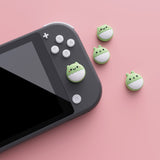 PlayVital Rabbit & Squirrel Cute Switch Thumb Grip Caps, Matcha Green Joystick Caps for NS Switch Lite, Silicone Analog Cover Thumbstick Grips for Joycon of Switch OLED - NJM1123