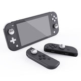 PlayVital Rabbit & Squirrel Cute Switch Thumb Grip Caps, Light Gray Joystick Caps for NS Switch Lite, Silicone Analog Cover Thumbstick Grips for Joycon of Switch OLED - NJM1124