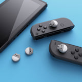 PlayVital Rabbit & Squirrel Cute Switch Thumb Grip Caps, Light Gray Joystick Caps for NS Switch Lite, Silicone Analog Cover Thumbstick Grips for Joycon of Switch OLED - NJM1124