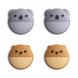 PlayVital Brown Bear & Koala Cute Switch Thumb Grip Caps, Joystick Caps for NS Switch Lite, Silicone Analog Cover Thumbstick Grips for Joycon of Switch OLED - NJM1130