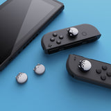 PlayVital Husky & Kitty Cute Switch Thumb Grip Caps, Joystick Caps for NS Switch Lite, Silicone Analog Cover Thumbstick Grips for Joycon of Switch OLED - Navy Blue & Light Gray - NJM1131