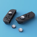 PlayVital Husky & Kitty Cute Switch Thumb Grip Caps, Joystick Caps for NS Switch Lite, Silicone Analog Cover Thumbstick Grips for Joycon of Switch OLED - Navy Blue & Light Gray - NJM1131