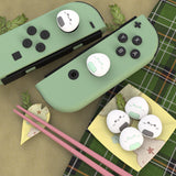PlayVital Onigiri Cute Switch Thumb Grip Caps, Joystick Caps for NS Switch Lite, Silicone Analog Cover Thumbstick Grips for Joycon of Switch OLED - NJM1156