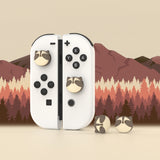 PlayVital Little Raccoon Cute Switch Thumb Grip Caps, Joystick Caps for NS Switch Lite, Silicone Analog Cover Thumbstick Grips for Switch OLED Joycon - NJM1162