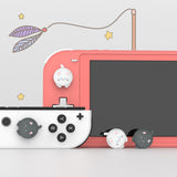 PlayVital Cutie Kitty Cute Switch Thumb Grip Caps, Joystick Caps for NS Switch Lite, Silicone Analog Cover Thumbstick Grips for Joycon of Switch OLED - NJM1164