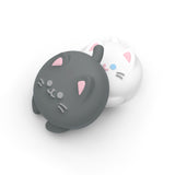 PlayVital Cutie Kitty Cute Switch Thumb Grip Caps, Joystick Caps for NS Switch Lite, Silicone Analog Cover Thumbstick Grips for Joycon of Switch OLED - NJM1164