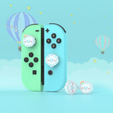 PlayVital Rainbow Clouds & Rainy Clouds Cute Switch Thumb Grip Caps, Joystick Caps for NS Switch Lite, Silicone Analog Cover Thumbstick Grips for Switch OLED Joycon - NJM1165