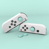 eXtremeRate PlayVital Switch Joystick Caps, Switch Lite Thumbstick Caps, Silicone Analog Cover for Switch OLED Joycon Thumb Grip Rocker Caps for Nintendo Switch & Switch Lite - 4 Pcs Misty Green - NJM1167