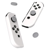 PlayVital Switch Joystick Caps, Switch Lite Thumbstick Caps, Silicone Analog Cover for Joycon of Switch OLED, Thumb Grip Rocker Caps for Nintendo Switch & Switch Lite - 4 Pcs Fleeting Gray - NJM1169