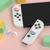 PlayVital Joystick Caps for Nintendo Switch, Thumbstick Caps for Switch Lite, Analog Cover for Joycon of Switch OLED, Thumb Grip Caps for Switch & Switch Lite & Switch OLED - Easter Bunny - NJM1171