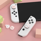 PlayVital Cosplaying Kitten & Puppy Switch Thumb Grip Caps, Joystick Caps for NS Switch Lite, Silicone Analog Cover Thumbstick Grips for Joycon of Switch OLED - Millennial Pink - NJM1173