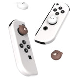 PlayVital Chubby Bear & Smiley Bunny Switch Thumb Grip Caps, Joystick Caps for NS Switch Lite, Silicone Analog Cover Thumbstick Grips for Joycon of Switch OLED - NJM1174