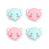 eXtremeRate PlayVital Chubby Elephant Switch Thumb Grip Caps, Joystick Caps for NS Switch Lite, Silicone Analog Cover Thumbstick Grips for Switch OLED Joycon - NJM1177