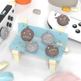 PlayVital Cutie Kitty Switch Joystick Caps, Switch Lite Thumbstick Caps, Silicone Analog Cover for Joycon Switch OLED, Thumb Grip Rocker Caps for Nintendo Switch & Switch Lite - Fleeting Gray & Dark Brown - NJM1182