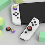 PlayVital Switch Joystick Caps, Switch Lite Thumbstick Caps, Silicone Analog Cover for Switch OLED Joycon Thumb Grip Rocker Caps for Nintendo Switch & Switch Lite - Pulse & Engine - NJM1184