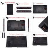 eXtremeRate Soft Touch Grip Back Plate for NS Switch Console, NS Joycon Handheld Controller Housing with Full Set Buttons, DIY Replacement Shell for NS Switch - Black - QP310