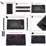 eXtremeRate Soft Touch Grip Black Console Back Plate DIY Replacement Housing Shell Case for Nintendo Switch Console with Kickstand ?¡ìC JoyCon Shell NOT Included - ZP310