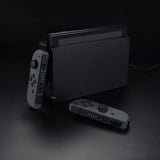 eXtremeRate Pure Green Firefly LED Tuning Kit for NS Switch Joycons Dock NS Joycon SL SR Buttons Ribbon Flex Cable Indicate Power LED-Joycons Dock NOT Included - NSLED004