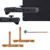 eXtremeRate Ice Blue Firefly LED Tuning Kit for NS Switch Joycons Dock NS Joycon SL SR Buttons Ribbon Flex Cable Indicate Power LED-Joycons Dock NOT Included - NSLED010