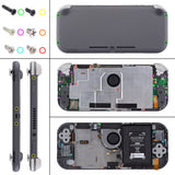 eXtremeRate Soft Touch Black DIY Replacement Shell for Nintendo Switch Lite, NSL Handheld Controller Housing w/ Screen Protector, Custom Case Cover for Nintendo Switch Lite - DLP309